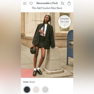 TAGS ON! A&F Black mini skort